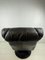 Vintage Italian Black Leather Swivel Chair, Image 12