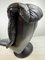 Vintage Italian Black Leather Swivel Chair, Image 11