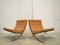 Vintage Cognac Barcelona Chairs by Mies Van Der Rohe for Knoll International, 1980s, Set of 2 1