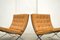 Vintage Cognac Barcelona Chairs by Mies Van Der Rohe for Knoll International, 1980s, Set of 2 5