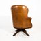 English Leather Desk Armchair, 1950s 5