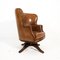 English Leather Desk Armchair, 1950s 3