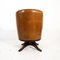 English Leather Desk Armchair, 1950s 6