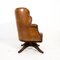 English Leather Desk Armchair, 1950s 4