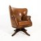 English Leather Desk Armchair, 1950s 2