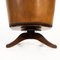 English Leather Desk Armchair, 1950s 12