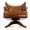 English Leather Desk Armchair, 1950s 13