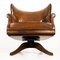 English Leather Desk Armchair, 1950s, Image 13