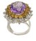 Amethyst, Topaz, Diamond & White Gold Sun Ring, Image 5