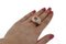 Diamant, Tsavorit, Onyx, Koralle & Gold Fashion Ring 6