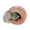 Diamond, Tsavorite, Onyx, Coral & Gold Fashion Ring, Image 1