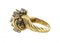 Blauer Saphir, Weißer Diamant & Gelbgold Fashion Ring 6