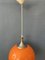 Lampe à Suspension Space Age Mid-Century Orange, 1970s 9