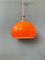 Lámpara colgante era espacial Mid-Century en naranja, años 70, Imagen 6