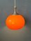 Lámpara colgante era espacial Mid-Century en naranja, años 70, Imagen 7
