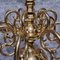 Dutch Solid Brass Candle Chandelier, Image 7
