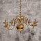 Dutch Solid Brass Candle Chandelier, Image 2