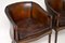 Leather & Wood Armchairs or Desk Chairs, Set of 2 5