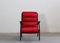 Mitzi Armchair in Wood and Red Velvet by Ezio Longhi for Elam, 1950s 1