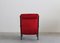 Mitzi Armchair in Wood and Red Velvet by Ezio Longhi for Elam, 1950s 2