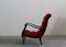 Mitzi Armchair in Wood and Red Velvet by Ezio Longhi for Elam, 1950s 3