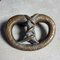 Vintage Bronze Push and Pull Bakery Door Handle Pretzel, 1960s 3