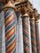 Bemalte und vergoldete korinthische Säulen aus Holz, 4er Set 8