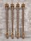 Painted and Gilded Wood Corinthian Columns, Set of 4 1