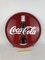 German Metal Enamel Coca-Cola Button Sign, 1990s, Image 2