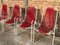 Raspberry Red Stacking Spaghetti Chairs, Set of 4 9