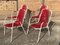 Raspberry Red Stacking Spaghetti Chairs, Set of 4 2