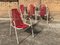 Raspberry Red Stacking Spaghetti Chairs, Set of 4 3