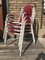 Raspberry Red Stacking Spaghetti Chairs, Set of 4 7