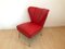 Restored Tubular Metal & Leatherette Ear Chair from Drabert, Image 1