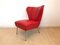 Restored Tubular Metal & Leatherette Ear Chair from Drabert, Image 12