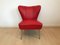 Restored Tubular Metal & Leatherette Ear Chair from Drabert 4