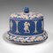 Victorian English Jasperware Cheese Keeper or Serving Dome in the Style of Wedgwood 3