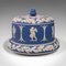 Victorian English Jasperware Cheese Keeper or Serving Dome in the Style of Wedgwood, Image 3