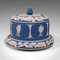 Victorian English Jasperware Cheese Keeper or Serving Dome in the Style of Wedgwood 5