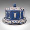 Victorian English Jasperware Cheese Keeper or Serving Dome in the Style of Wedgwood, Image 4