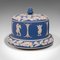 Victorian English Jasperware Cheese Keeper or Serving Dome in the Style of Wedgwood 1