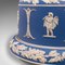 Viktorianische englische Jasperware Käsehalter oder Servierkuppel im Stil von Wedgwood 11