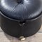 Dilly Dally Pouf in Black Leather by Luigi Massoni for Poltrona Frau, 1960s 5