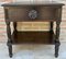 Early 20th Century Spanish Walnut Work Side Table with Large Single Drawer, Image 3