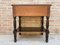 Early 20th Century Spanish Walnut Work Side Table with Large Single Drawer 9