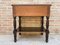 Early 20th Century Spanish Walnut Work Side Table with Large Single Drawer, Image 9
