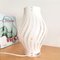 Italian Modernist White Acrylic Swirl Table Lamp by Linezero 4