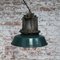 French Industrial Green Enamel, Cast Iron and Clear Glass Pendant Lamp from Sammode, Image 6