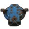 French Industrial Blue Cast Iron Wall Lamp from Mapelec Amiens 5