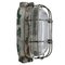 Industrial Cast Iron & Striped Glass Wall Lamp from Holophane, Image 3